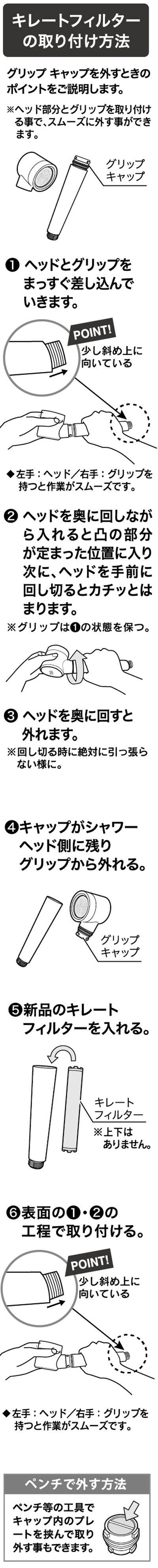 ホリスティックキュア シャワーヘッド 交換用 キレートフィルター